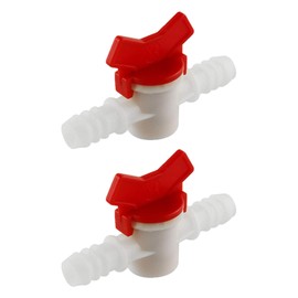 2PCS Barbed Ball Valve, 25mm Drip Irrigation Barbed Ball Valve, Shut Off Switch Flow Control Valve, Ball Valve Barbed, Hose Pipe Joiner Faucet Connector Adapter (WT)