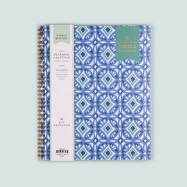 Blue Sky Day Designer 2024 Weekly and Monthly Planner, 8.5" x 11", Frosted Cover, Wirebound, Tile (101411-24)