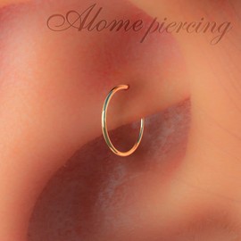 Tiny Gold ROOK hoop - 20 gauge snug Rook piercing thin rook ring - Gold filled rook jewelry (gold, gold-filled)