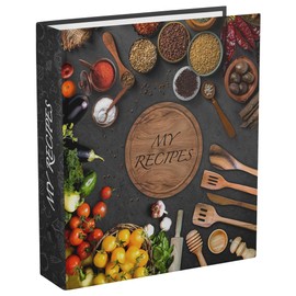 3 Ring Recipe Binder 8.5 x 11, 12 Tabbed Recipe Book for Own Recipes, Recipe Book to Write in Your Own Recipes, Full Page Recipe Binder with Plastic Sleeves, Recipe Card Holder