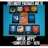 2013 Wacky Packages ANS 10AWFUL APPS Complete Set 10/10 +