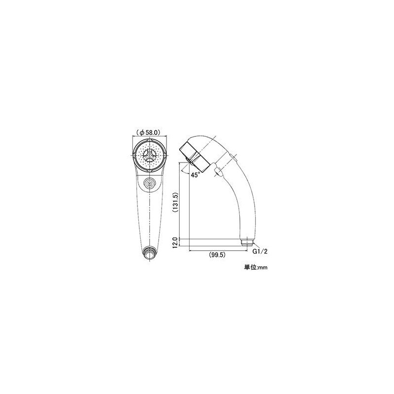 Kakudai low water pressure massage stop showering clear blue 356-720-CB
