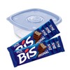 Bis Chocolate Wafers [2 Pack] Bundle with Food Container 33.8oz
