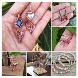 Beadthoven 59Feet Copper Craft Wires 22 Gauge/0.6mm Tarnish Resistant Copper Jewelry Wire Soft Artistic Wires Round Bendable Metal Beading Wire for Jewelry Making Spool (Pink)