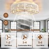 Depuley Modern Ceiling Fans with Light: Cement Flush Mount Ceiling
