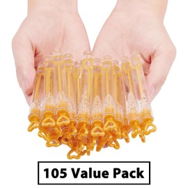 Wedding Bubbles Bulk,105 Pcs Gold Heart Bubble Wands,Mini Bubble Wand Party Favors for Weddings,Celebrations,Anniversaries and Birthday
