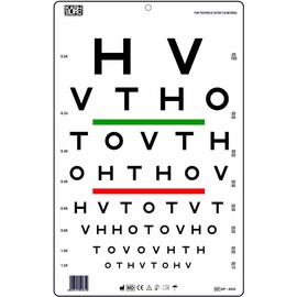 KASHSURG HOTV Visual Acuity Color Vision Chart 20 Feet_167_Pack of 13.