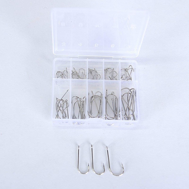 Soytich Fishing Hooks with Eye Hooks 80x in Box (Hooks)