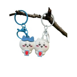 SQworld Key Chain CHIWA 2 PACK, Couple keychian best gifts for him for her, chiwa and hachi keychain, magnetic pair of chiiwa and hachi