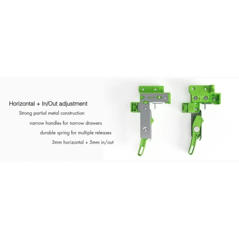FGV 12 inch Soft-Close Undermount Drawer Slides with Height Adjustment
