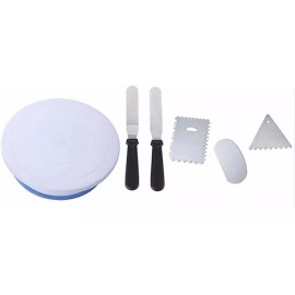 Like Shop Pack . 1 Base Para Pastel Giratorio Y 1. Kit De Espátulas