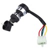 WEIYINGSI 5 Wire Ignition Key Switch with Dustproof/Waterproof Covers for