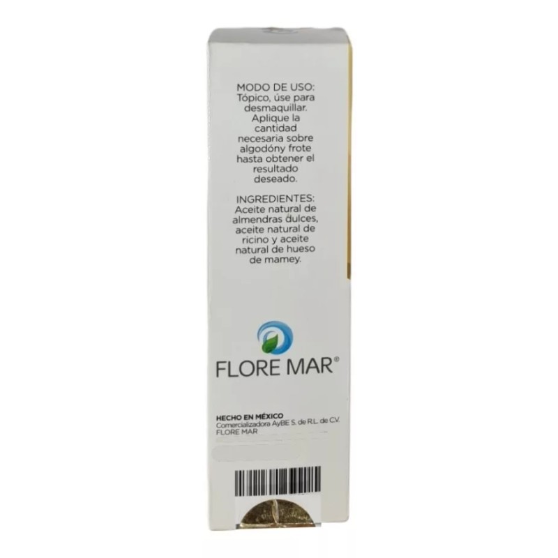 FLORE MAR Desmaquillante Ojos Pestañas Aceite Almendras Ricino Mamey