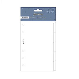 Personal Blank dividers 6 tabs - white