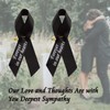 CRAFFANCY 100 Pcs Black Ribbon Pins, Memorial Ribbon in Forever