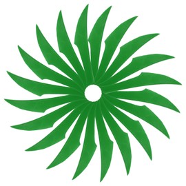 PATIKIL 4 Inch Arrow Vanes, 20 Pack Turkey Feather Fletching Archery Fletch Right/Left Wing for Hunting Target Shooting, Green