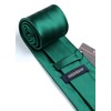 HISDERN Green Ties for Men Emerald Green Stripe Tie Silk