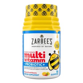 Vitaminas Gomitas Zarbee's Niños + Probiótico Sabor Berrys Sin Gluten 70 un