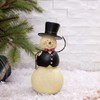 Elanze Designs Mr. Snowman Winter White 8 inch Resin Stone