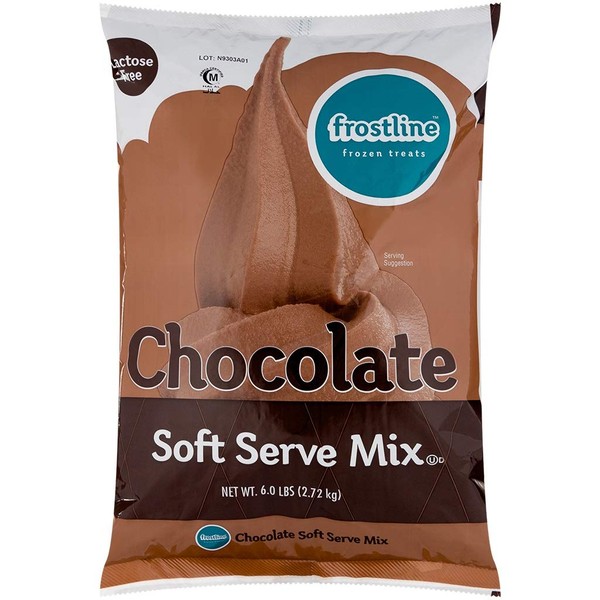 Frostline Chocolate Soft Serve Mix, 6 pound Bag (Pack of 6)