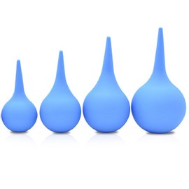 4 Pack Hand Bulb Ear Syringes, Professional Soft Reusable Rubber Suction Ear Syringe Ball, Manual Fluid Suction Device Ear Washing Squeeze Bulb for Adults, Pet, 4 Sizes(25ml, 41ml, 65ml, 90ml)