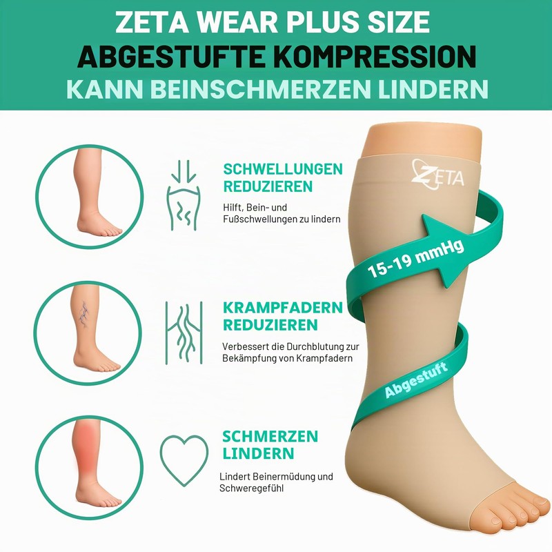 Zeta Wear Compression Stockings Thick Calf Sleeve Calf Sleeve Soothing