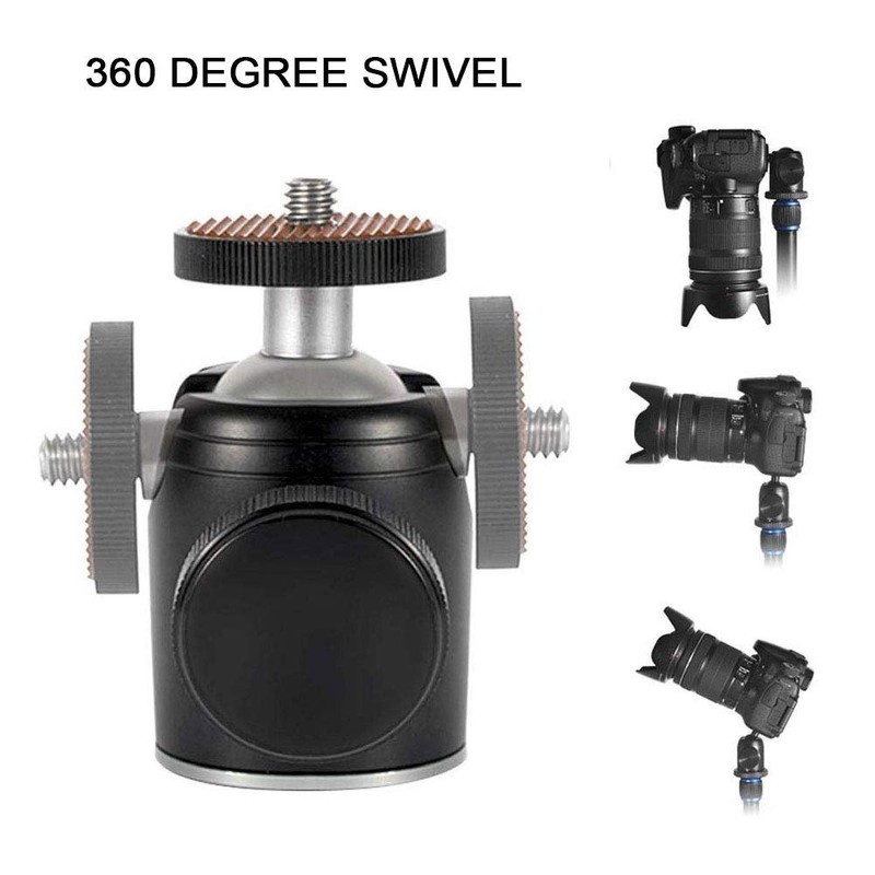 Harwerrel Mini Ball Head Tripod Head Ballhead with 3/8 Inch