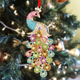 SICOHOME Peacock Christmas Ornaments - Colorful Peacock Ornaments for christmas tree Hanging Christmas Ornaments Peacocks Decorations Keepsake Gifts for Women Girls