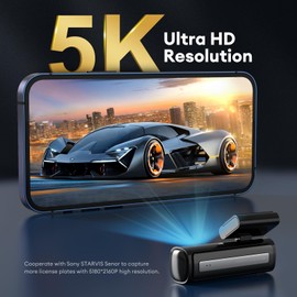 LINGDU Dash Cam 5K with Voice Control, 5G WiFi APP Control, Bluetooth, GPS Car Camera Front Parking Mode, Wide Angle, Night Vision, Bump Detection, Loop Recording, G-sensor, Super Capacitor(LD06)