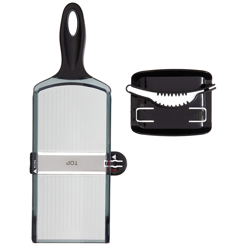 Mercer Culinary Dual Thickness Hand Slicer,Grey/Black,12x12x3 cm