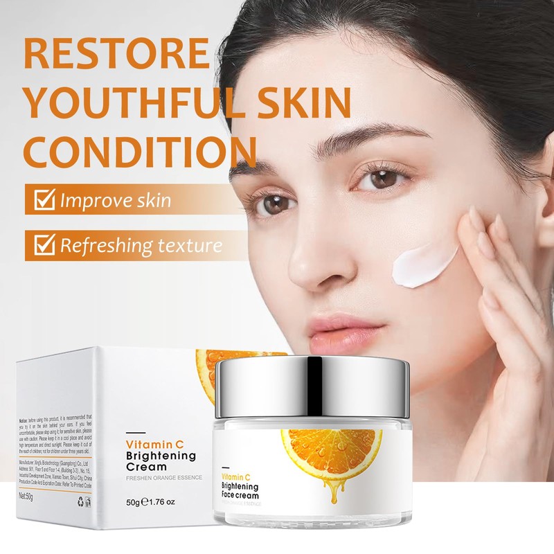 Eazerom 26 Vitamin C Gesichtscreme, 50gHyaluronsäure und Vitamin C, Natürliche