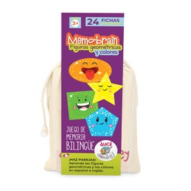 Duck & Donkey Memo Brain Figuras geométricas y Colores (Bilingüe)