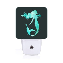 FSHVQKD Groovy Mermaid Night Light,Plug-in Nightlights Auto Sensor Night Lamp Dusk-to-Dawn Lamp Home Decor for Nursery Children Girls Boys