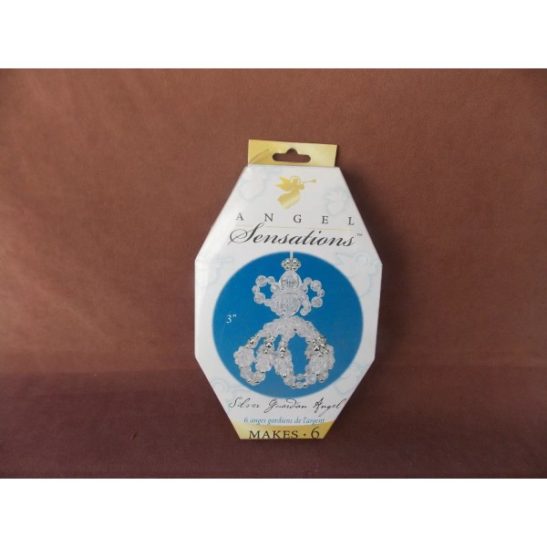 Cousin Corp Ornament Sensations 3" Silver Guardian Angel Beaded Ornament