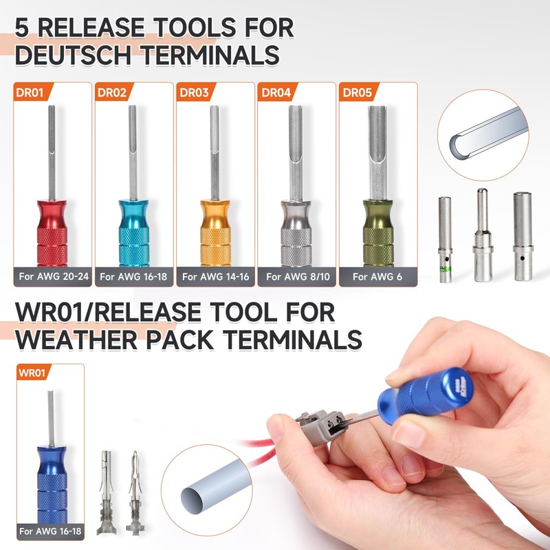 iCrimp Closed Barrel Crimp Tool, Weather Pack Crimpers, Deutsh Connector