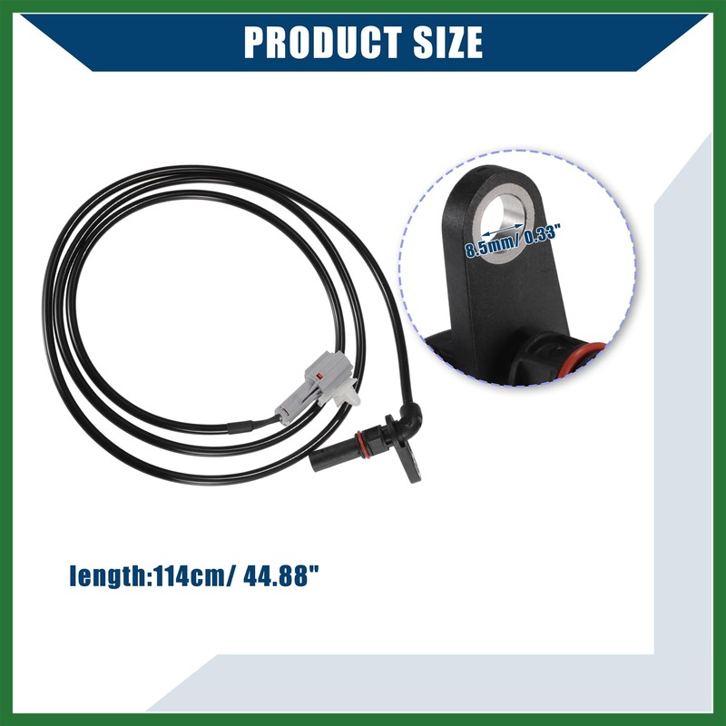 Motoforti ABS Wheel Speed Sensor for Mitsubishi FUSO CANTER/Rear/Durable/2 Pcs