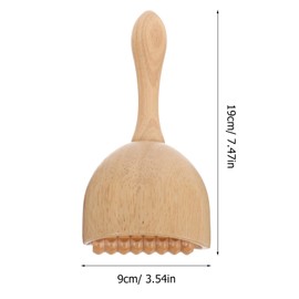 TOVINANNA Cup-shaped Back Gua Sha Massager Device Scraping Supply Wood Lymph Roller Stick