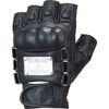 Yellow Corn YG-247S Leather Half Finger Gloves, Black, Medium