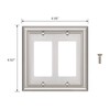 DEWENWILS Double Decorator Wall Plates, Brushed Nickel Outlet Covers, Metal