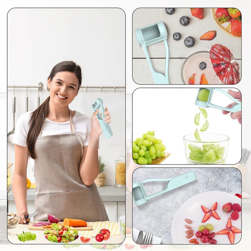 Asphodelia 2PCS Fruit Cutters Includes Grape Cutter and Cup Cutter,Grape