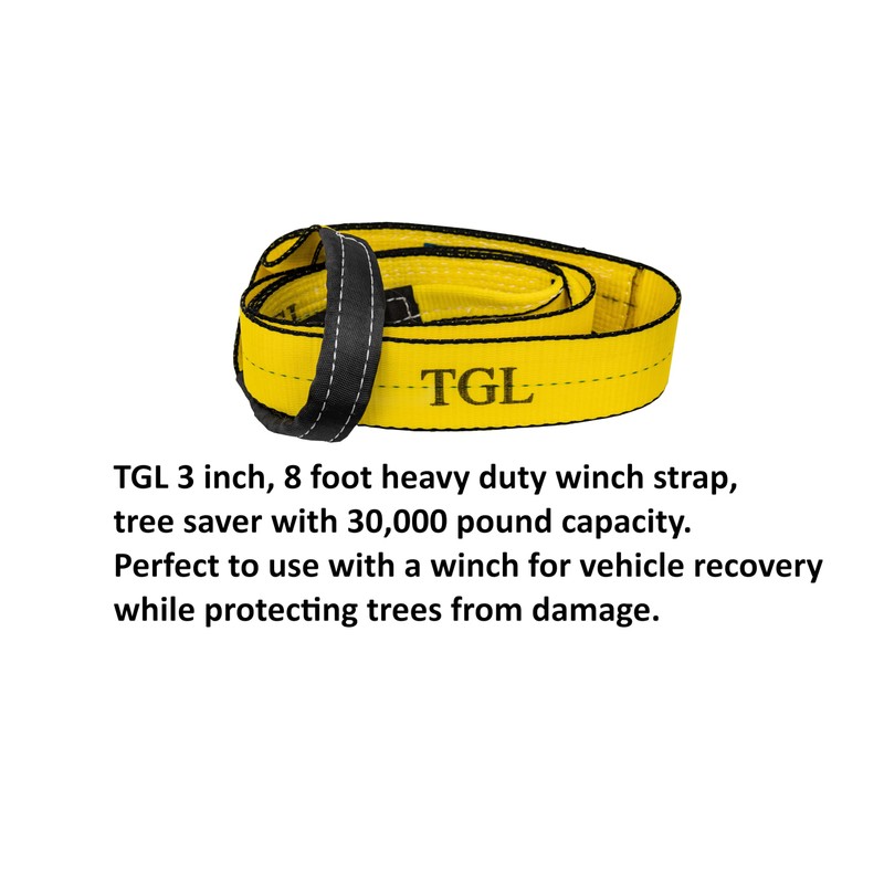 TGL 3 inch, 8 Foot Tree Saver, Emergency Recovery Tow