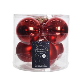 Kaemingk Weihnachtskugel, Glas, rot, 56 X 39.5cm, 6