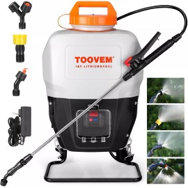 ToovemBackpack Sprayer 4 Gallon Battery Powered Garden Sprayer, Electric Sprayer