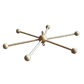 Mobile Star Kit Mobile Cross 6 Branches 20 cm Wooden Construction Kit