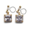 Miyabi Grace Elegant Cubic Zirconia Crystal Invisible Clip On Earrings