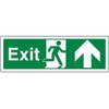 V Safety Exit Arrow Up Sign - 300mm x 100mm