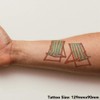 'Deck Chairs' Temporary Tattoo - Water Resistant, Skin-Safe, Non-Toxic Transfer