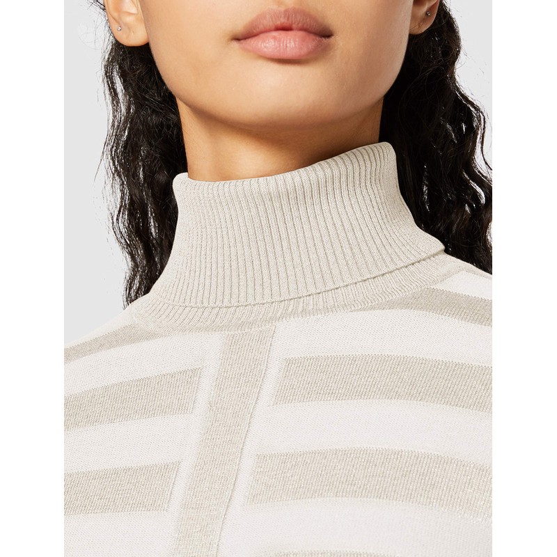 Morgan Women's Pull Manche Longue Col Roulé Lurex Mentosa Pullover,