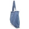 Hoxis Casual Denim Tote Bag with Zipper, A4 Large Capacity,