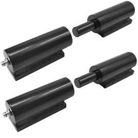 Gate Hinge 2 Pack Heavy Duty Steel Barrel Hinge 900 Lbs Load Capacity for Door Swing Trailer Ramp -Weld On Install (7", Black#1)